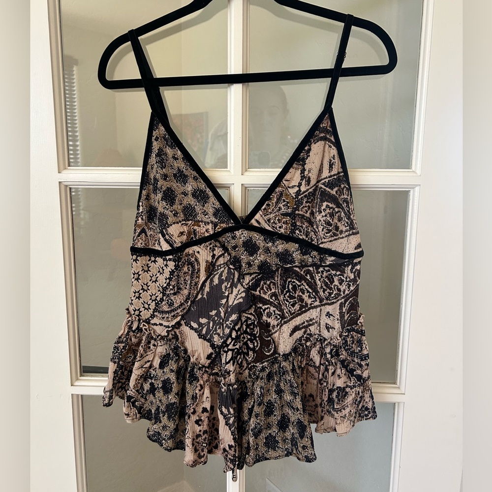 FREE PEOPLE Pippa Patched Tank in Black Combo